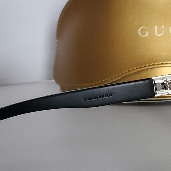 Authentic Gucci 1566 S/STRASS Swarovski Crystal (GREY MS) Aviator Sunglasses - Picture 4 of 6